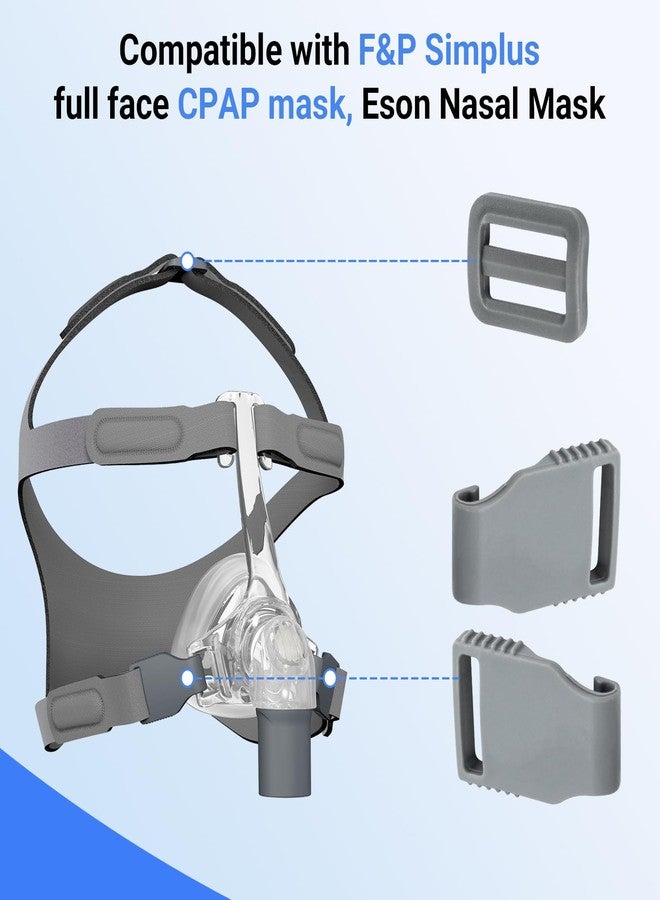 Ximoon F&P CPAP Headgear Clips & Buckle Replacement for Fisher & Paykel Simplus Full Face Mask Headgear Strap C Pap Replacement Supplies - Image 2
